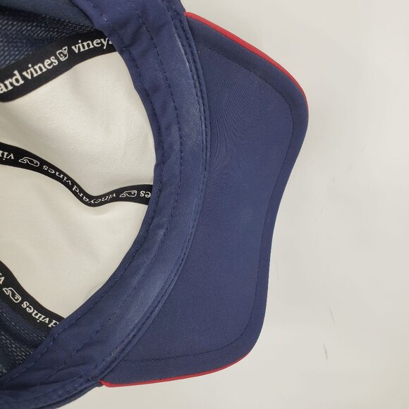 Vineyard Vines Performance White Multicolor Logo Ball Cap Hat - Picture 7 of 12
